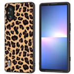 For Sony Xperia 5 V ABEEL Black Edge Leopard Phone Case(Leopard Print)