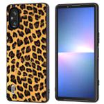 For Sony Xperia 5 V ABEEL Black Edge Leopard Phone Case(Golden Leopard)