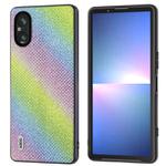 For Sony Xperia 5 V ABEEL Diamond Black Edge Phone Case(Rainbow Diamond)