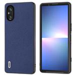 For Sony Xperia 5 V ABEEL Black Edge Genuine Leather Mino Phone Case(Royal Blue)