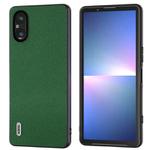 For Sony Xperia 5 V ABEEL Black Edge Genuine Leather Mino Phone Case(Green)