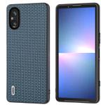 For Sony Xperia 5 V ABEEL Genuine Leather Luxury Black Edge Phone Case(Royal Blue)