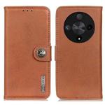 For Honor X9b KHAZNEH Cowhide Texture Horizontal Flip Leather Phone Case(Brown)