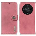 For Honor X9b KHAZNEH Cowhide Texture Horizontal Flip Leather Phone Case(Pink)