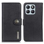 For Honor X8b KHAZNEH Cowhide Texture Horizontal Flip Leather Phone Case(Black)
