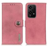 For Honor 200 Lite Global KHAZNEH Cowhide Texture Horizontal Flip Leather Phone Case(Pink)