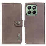 For Honor X6b KHAZNEH Cowhide Texture Horizontal Flip Leather Phone Case(Khaki)