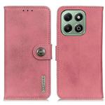 For Honor X6b KHAZNEH Cowhide Texture Horizontal Flip Leather Phone Case(Pink)