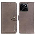 For Honor 200 Smart / Play 60 Plus KHAZNEH Cowhide Texture Horizontal Flip Leather Phone Case(Khaki)