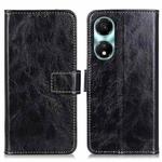 For Honor X5 Plus Retro Crazy Horse Texture Flip Leather Phone Case(Black)