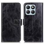 For Honor X8b Retro Crazy Horse Texture Flip Leather Phone Case(Black)