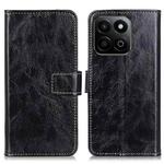 For Honor 200 Smart Retro Crazy Horse Texture Flip Leather Phone Case(Black)