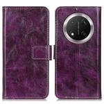 For Honor X9c Retro Crazy Horse Texture Flip Leather Phone Case(Purple)