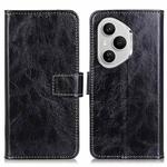 For Honor 400 Pro Global 160.8mm Retro Crazy Horse Texture Flip Leather Phone Case(Black)