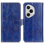 For Honor 400 Pro Global 160.8mm Retro Crazy Horse Texture Flip Leather Phone Case(Blue)