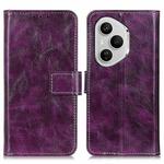 For Honor 400 Pro Global 160.8mm Retro Crazy Horse Texture Flip Leather Phone Case(Purple)