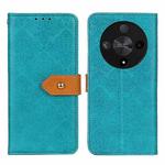 For Honor X9b European Floral Embossed Leather Phone Case(Blue)