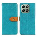 For Honor X6b European Floral Embossed Leather Phone Case(Blue)