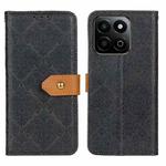 For Honor 200 Smart / Play 60 Plus European Floral Embossed Leather Phone Case(Black)