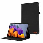 For Galaxy Tab S10 FE / S9 FE / S9 Horizontal Flip TPU + Fabric PU Leather Tablet Case(Black)