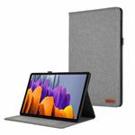 For Samsung Galaxy Tab S9+ / S10+ Horizontal Flip TPU + Fabric PU Leather Tablet Case(Grey)