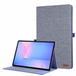 For Samsung Galaxy Tab S10 FE+ Fabric Texture Horizontal Flip Leather Tablet Case(Dark Blue)