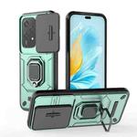 For Honor 200 Lite 5G Global Sliding Camshield TPU + PC Shockproof Phone Case with Holder(Green)