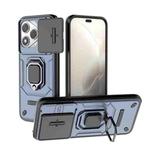 For Honor 400 Lite 5G Global Sliding Camshield TPU + PC Shockproof Phone Case with Holder(Blue)