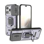 For Honor 400 Lite 5G Global Sliding Camshield TPU + PC Shockproof Phone Case with Holder(Purple)