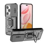 For Honor 400 Pro 5G Global 160.8mm Sliding Camshield TPU + PC Shockproof Phone Case with Holder(Black)