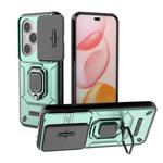 For Honor 400 Pro 5G Global 160.8mm Sliding Camshield TPU + PC Shockproof Phone Case with Holder(Green)