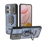For Honor 400 5G Global 156.5mm Sliding Camshield TPU + PC Shockproof Phone Case with Holder(Blue)
