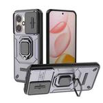 For Honor 400 5G Global 156.5mm Sliding Camshield TPU + PC Shockproof Phone Case with Holder(Purple)