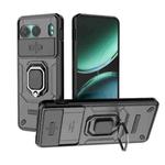 For OnePlus Nord 4 5G Global Sliding Camshield TPU + PC Shockproof Phone Case with Holder(Black)