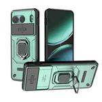 For OnePlus Nord 4 5G Global Sliding Camshield TPU + PC Shockproof Phone Case with Holder(Green)