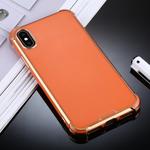 For iPhone XS / X SULADA Colorful Shield Series TPU + Plating Edge Protective Case(Orange)