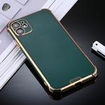 For iPhone 11 SULADA Colorful Shield Series TPU + Plating Edge Protective Case(Dark Green)