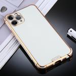For iPhone 11 Pro Max SULADA Colorful Shield Series TPU + Plating Edge Protective Case(White)