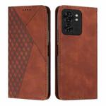 For Motorola Edge 40 Diamond Splicing Skin Feel Magnetic Leather Phone Case(Brown)