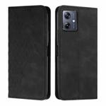 For Motorola Moto G54 Diamond Splicing Skin Feel Magnetic Leather Phone Case(Black)