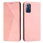 For Motorola Moto G Play 2024 Diamond Splicing Skin Feel Magnetic Leather Phone Case(Rose Gold)