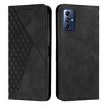 For Motorola Moto G Play 2024 Diamond Splicing Skin Feel Magnetic Leather Phone Case(Black)