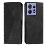 For Motorola Edge 50 Pro Diamond Splicing Skin Feel Magnetic Leather Phone Case(Black)