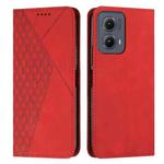 For Motorola Edge 2024 Diamond Splicing Skin Feel Magnetic Leather Phone Case(Red)