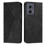 For Motorola Edge 2024 Diamond Splicing Skin Feel Magnetic Leather Phone Case(Black)