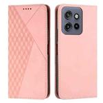 For Motorola Edge 50 Neo Diamond Splicing Skin Feel Magnetic Leather Phone Case(Rose Gold)