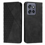 For Motorola Edge 50 Neo Diamond Splicing Skin Feel Magnetic Leather Phone Case(Black)