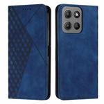 For Motorola Moto G15 Diamond Splicing Skin Feel Magnetic Leather Phone Case(Blue)