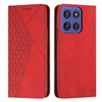 For Motorola Moto G Stylus 5G 2025 Diamond Splicing Skin Feel Magnetic Leather Phone Case(Red)
