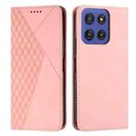 For Motorola Moto G Stylus 5G 2025 Diamond Splicing Skin Feel Magnetic Leather Phone Case(Rose Gold)